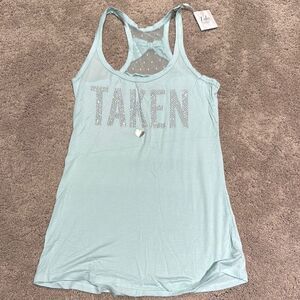 Victoria Secret “I Do” collection tank something blue!
Rhinestone taken size m